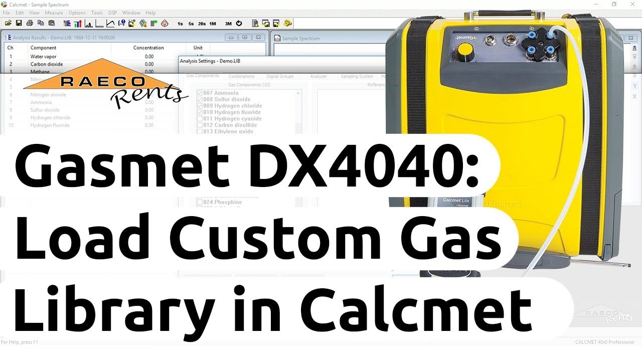 Gasmet DX4040: How to Load a Custom Gas Library Using Calcmet Software