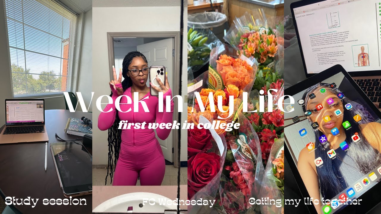 WEEK IN MY LIFE *as a college student* | first week of college , grwm , class work , ootd , etc…