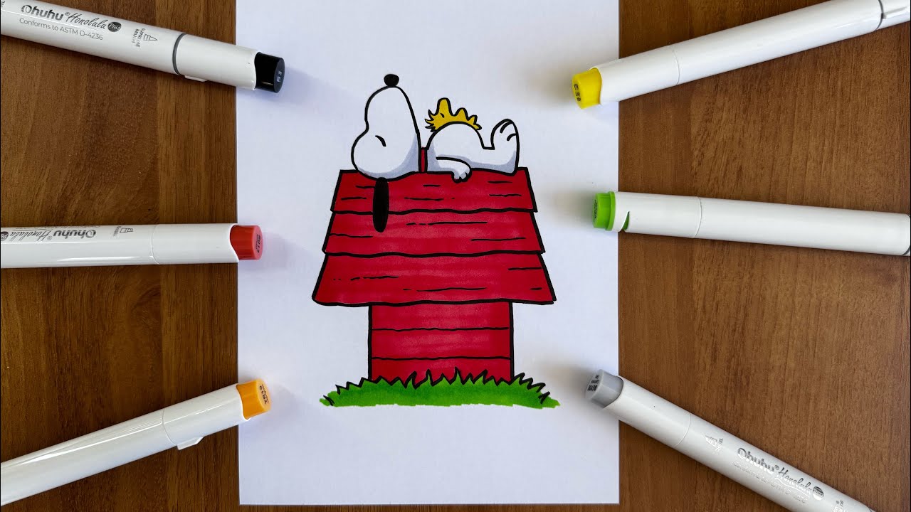 How to Draw Snoopy very easily and Step-by-Step