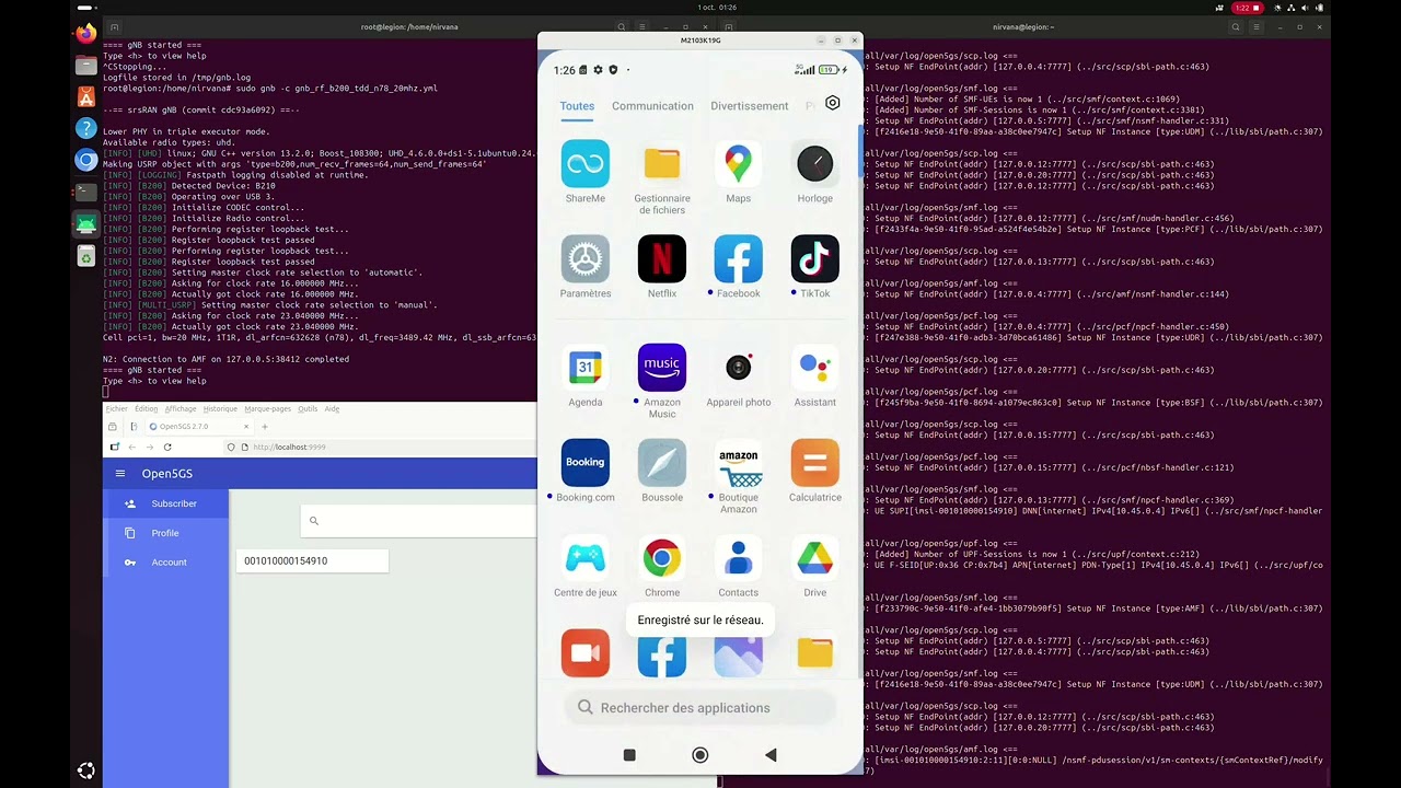 srsRAN_Project + Open5GS