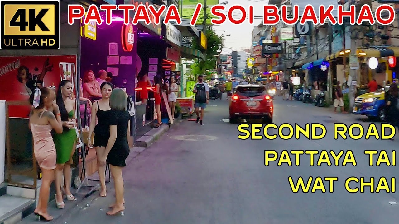 5,5 Km [4K] Drive   Pattaya Second Road-Central Pattaya Road-Soi Buakhao-Pattaya Tai-Wat Chai