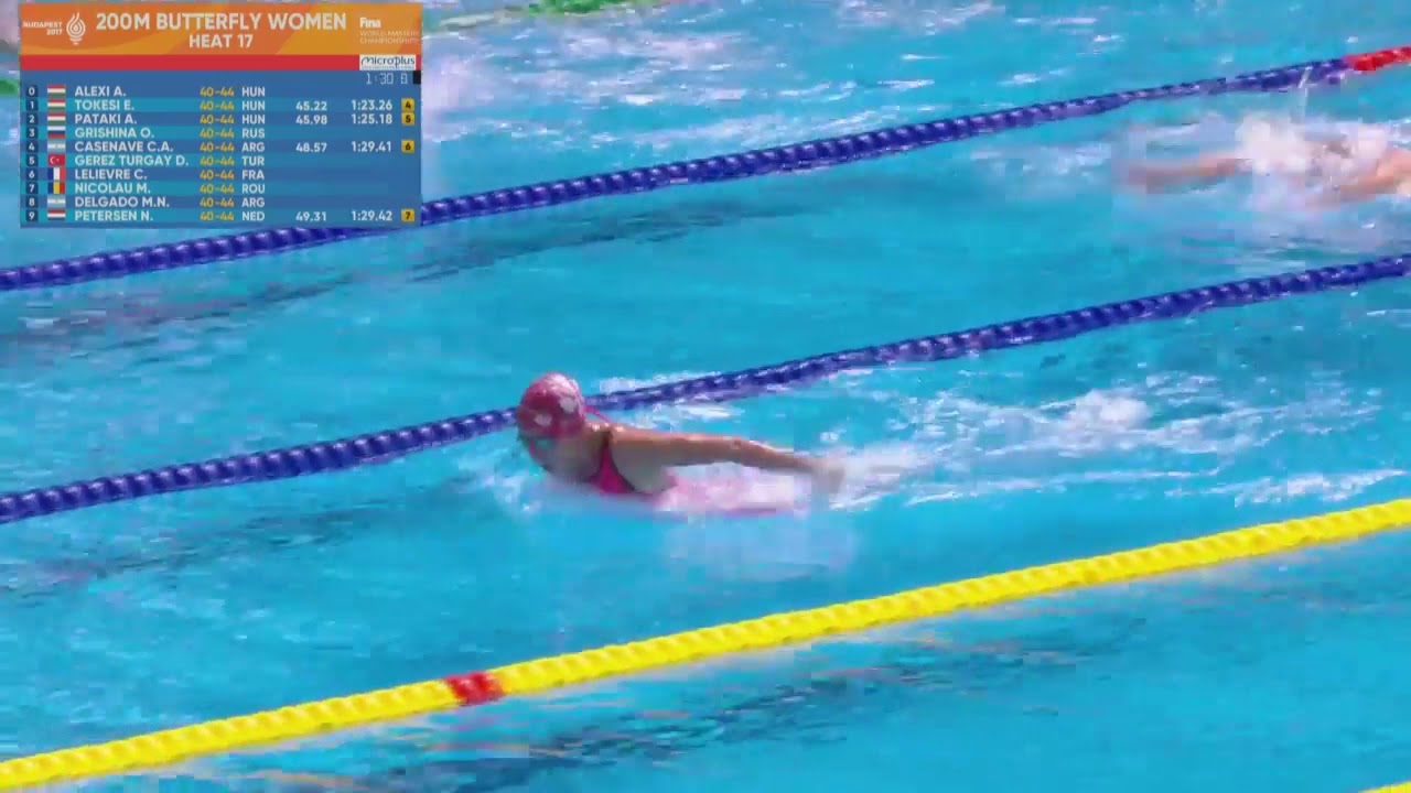 Pataki &Aacute;gi 200 pille   Swimming Day 6  Hajos Pool A   FINA World Masters Championships 2017   Bud