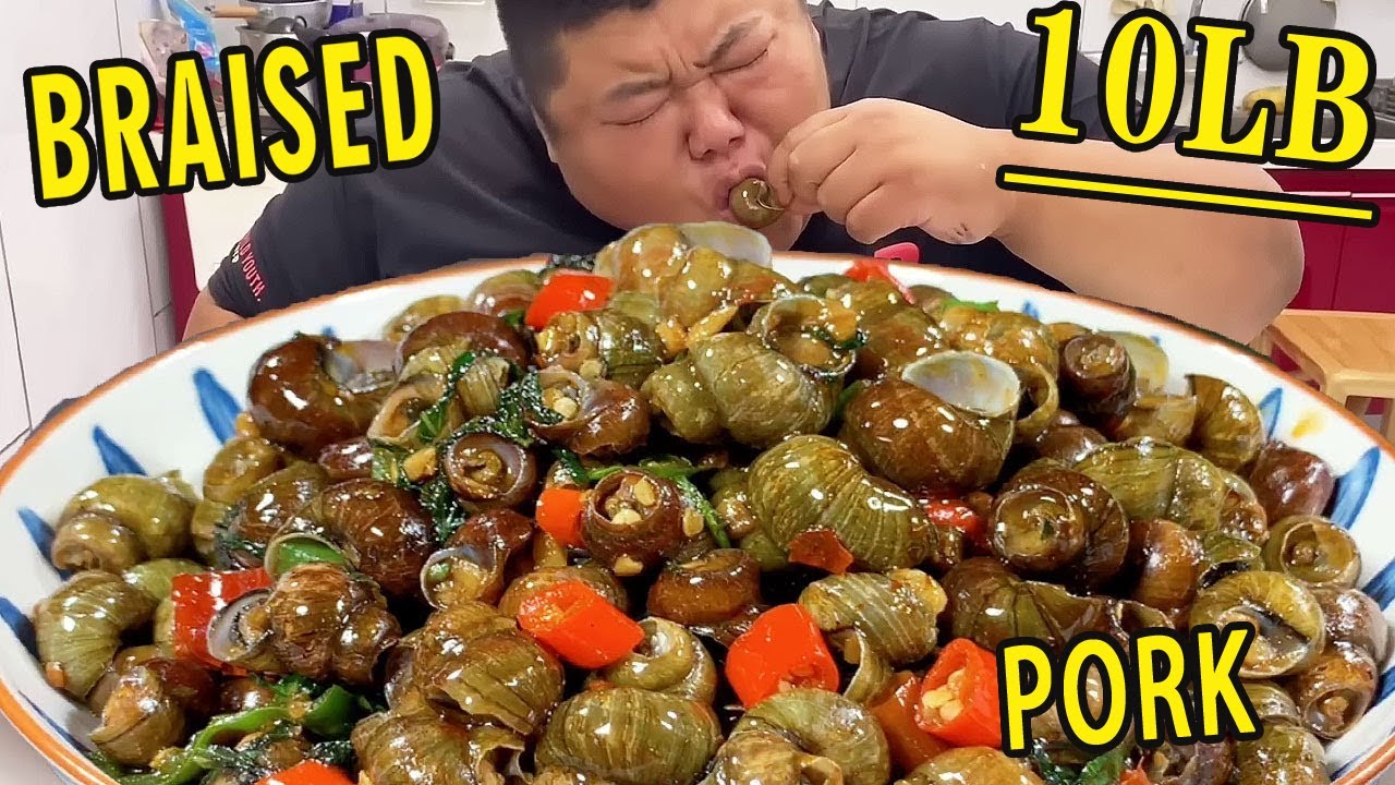 Monkey Brother stir-fried 10 pounds of snails, it was so delicious to eat one in each bite!