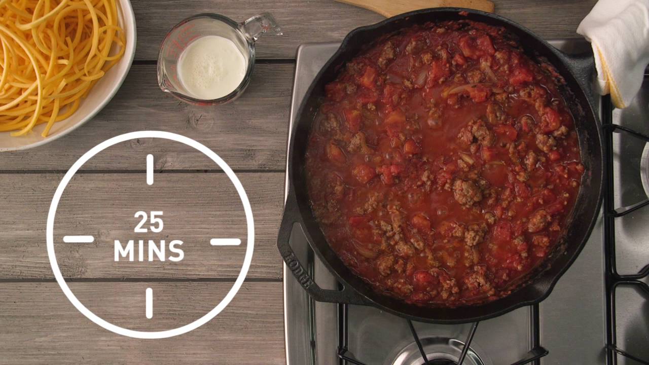 How To: Spiralized Butternut Squash Ragu with Italian Sausage Ragu