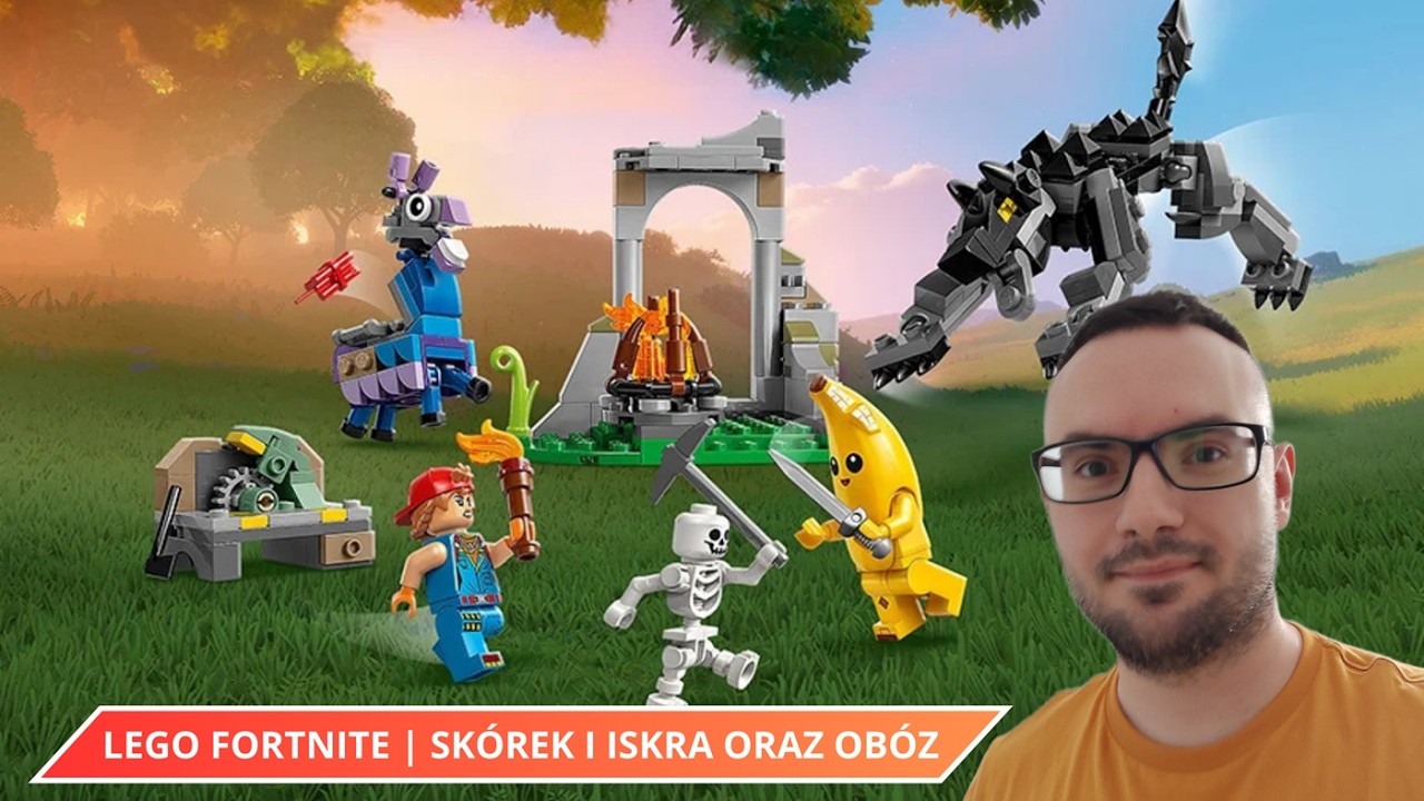 LEGO Fortnite 77075: Skórek i Iskra oraz obóz | Idealny set startowy dla fanów gry