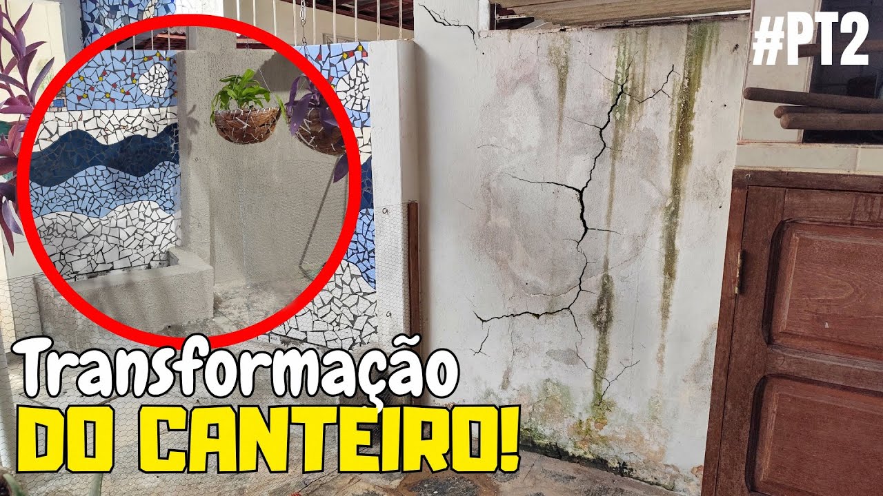 TRANSFORMAÇÃO DO MEU NOVO CANTEIRO PARTE 2 | Pintando com textura e massa a moda da casa!