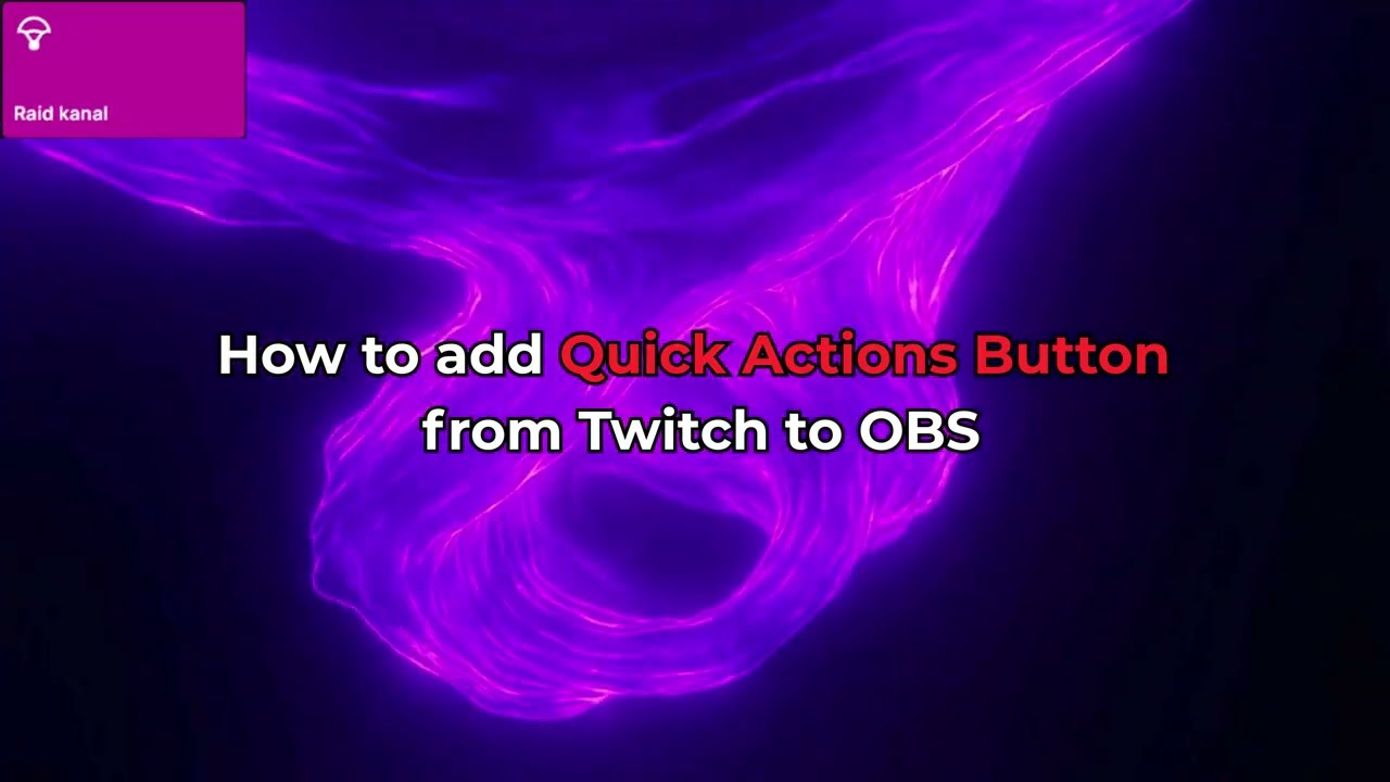 How to add Quick Actions Button to OBS