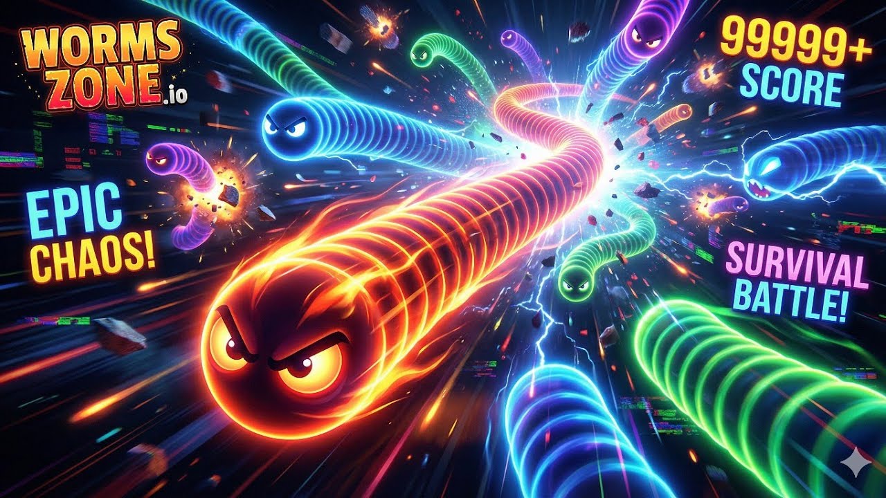 Non Stop Worms Zone.oi Gameplay | Full Video #wormszone #gaming