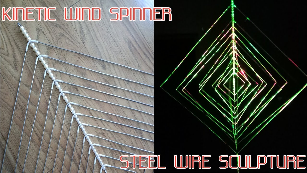 Wind Spinner ,Kinetic Wire Sculpture