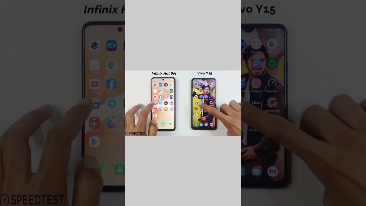 Infinix Hot 60i Vs Vivo Y15, Speed Test, #shortvideo #shorts