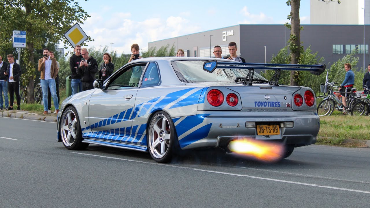 TOP 10 Nissan R32 R33 R34 FLAMES & BANGS