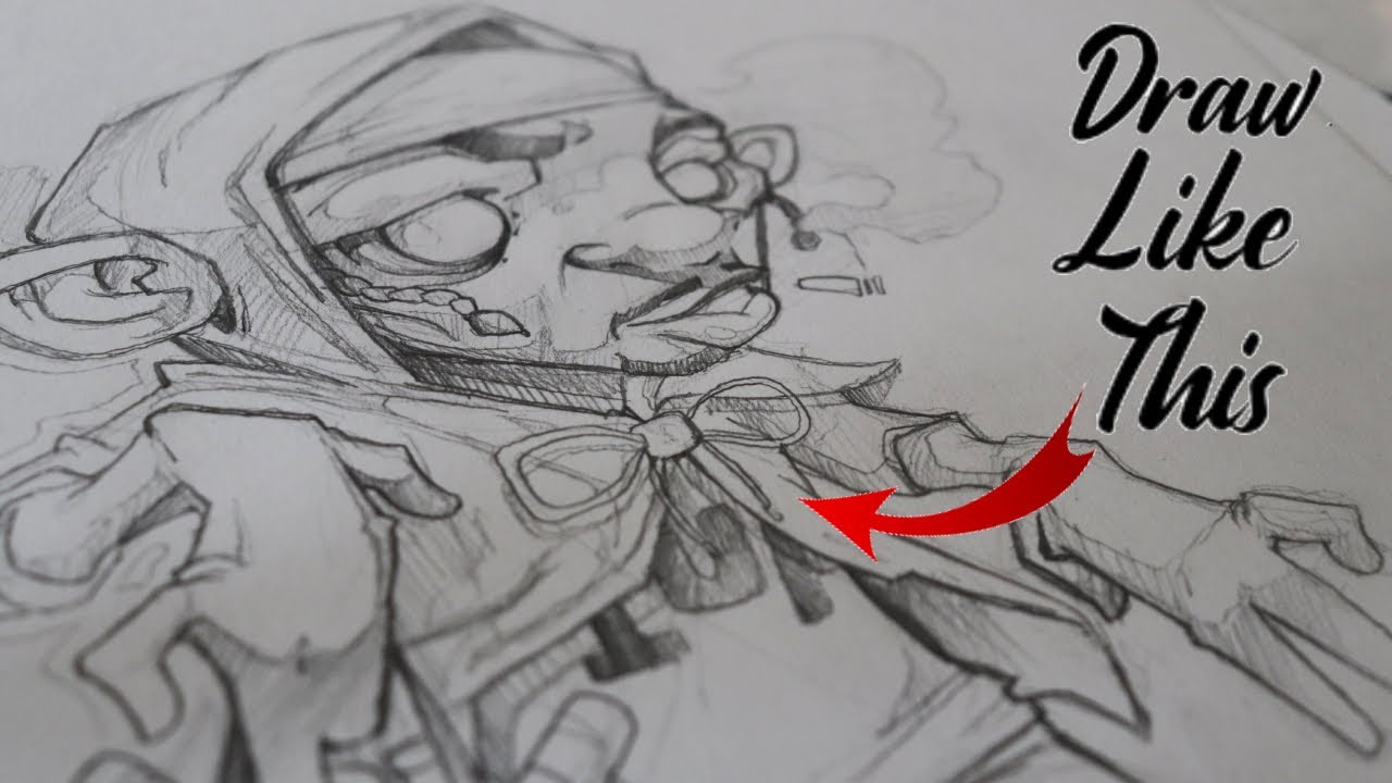 How to draw STRONG illustrated Characters (simple)