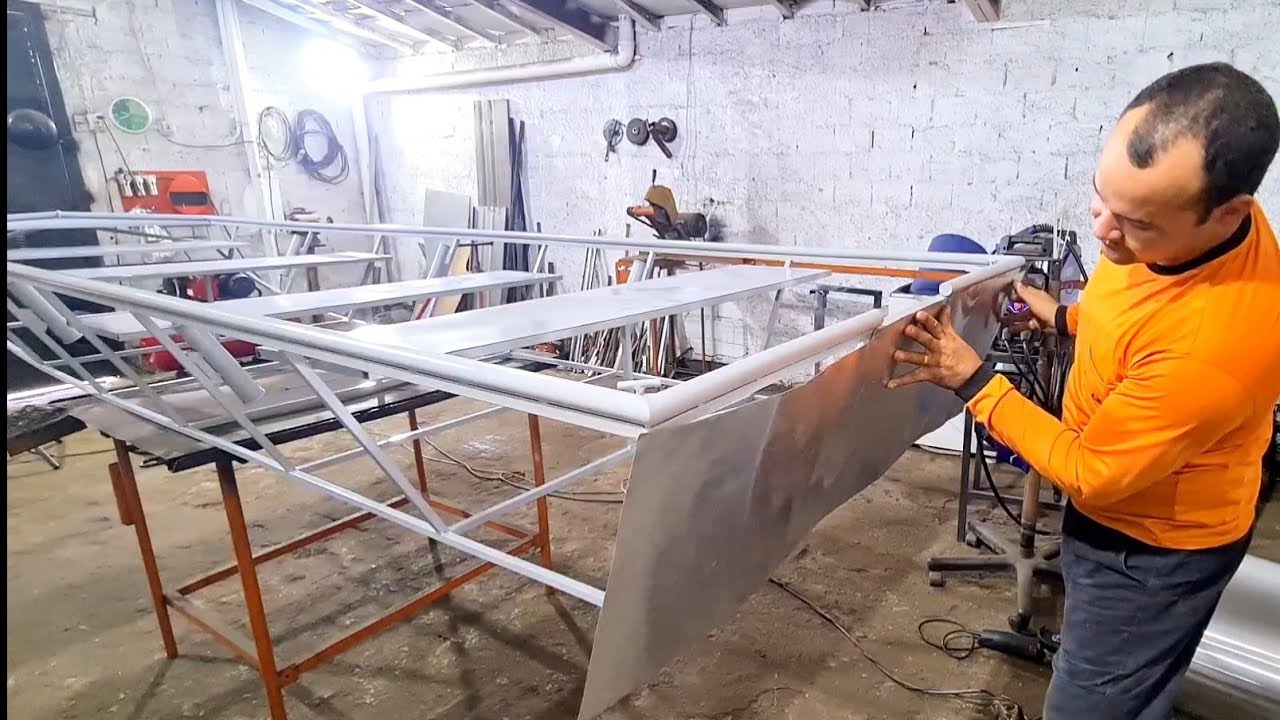 Barco artesanal ferro e alumínio(parte10).