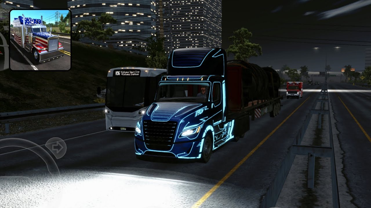 Truck Simulator Drive USA Evo | Freightliner E Cascadia Transporting tires to Miami | Update v1.2.7