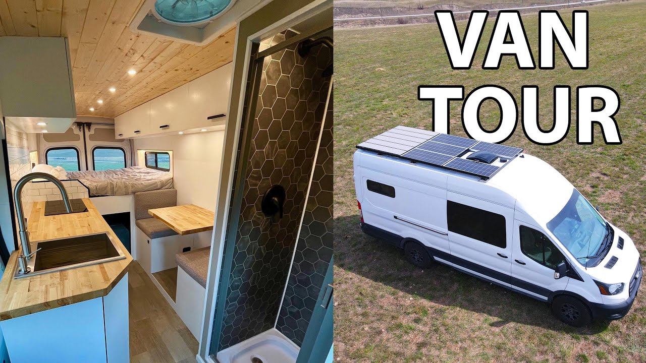 THE MOST FUNCTIONAL LUXURY VAN? | 12V AC, RECIRC SHOWER, HEATED FLOORS | ULTIMATE DIY VAN CONVERSION