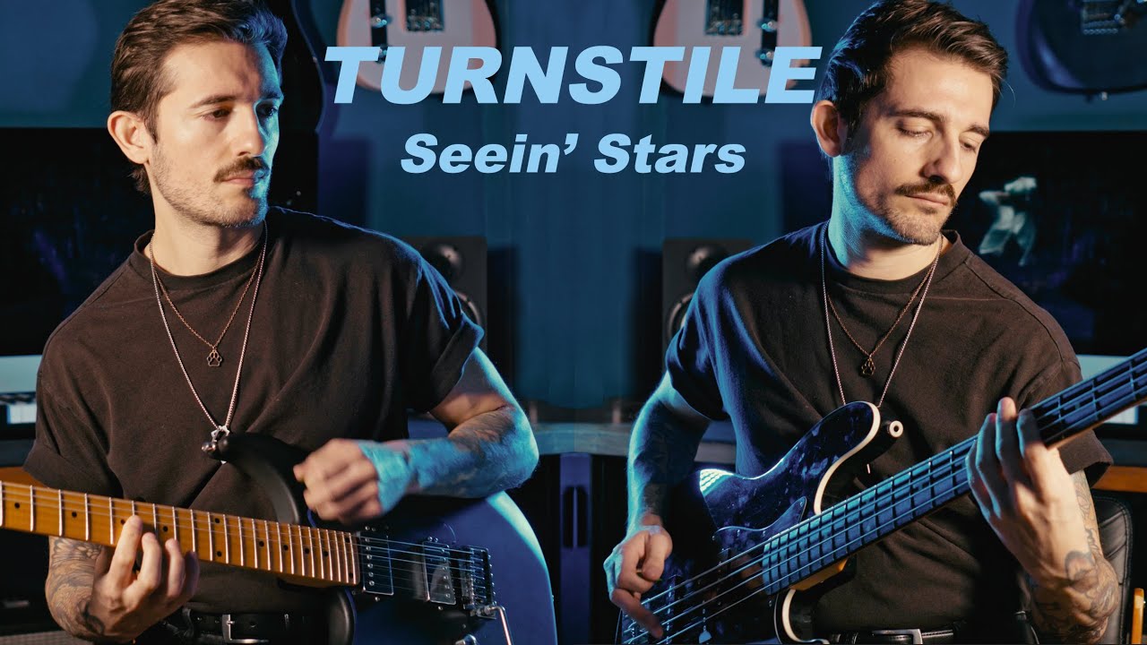 Turnstile - Seein' Stars - guitar and bass cover + TAB