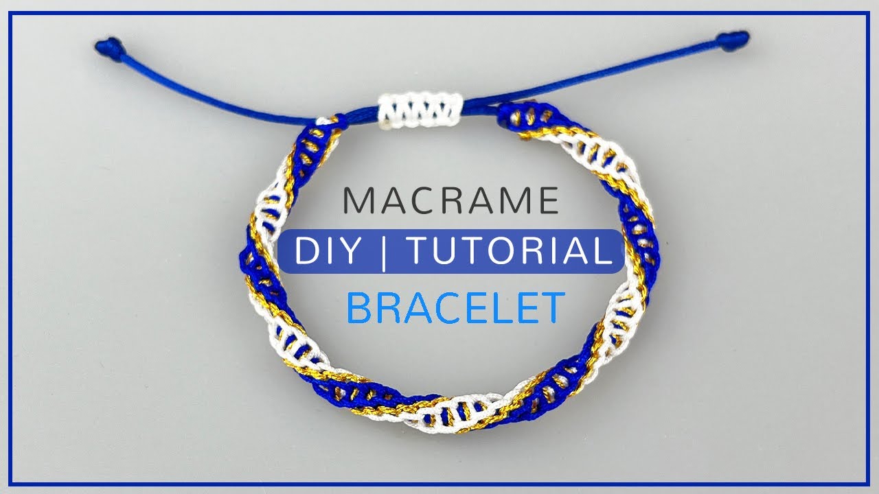 3 Colors Square Knot Bracelet | Simple Friendship Bracelet |Thread bracelet making tutorial 幸運繩A089