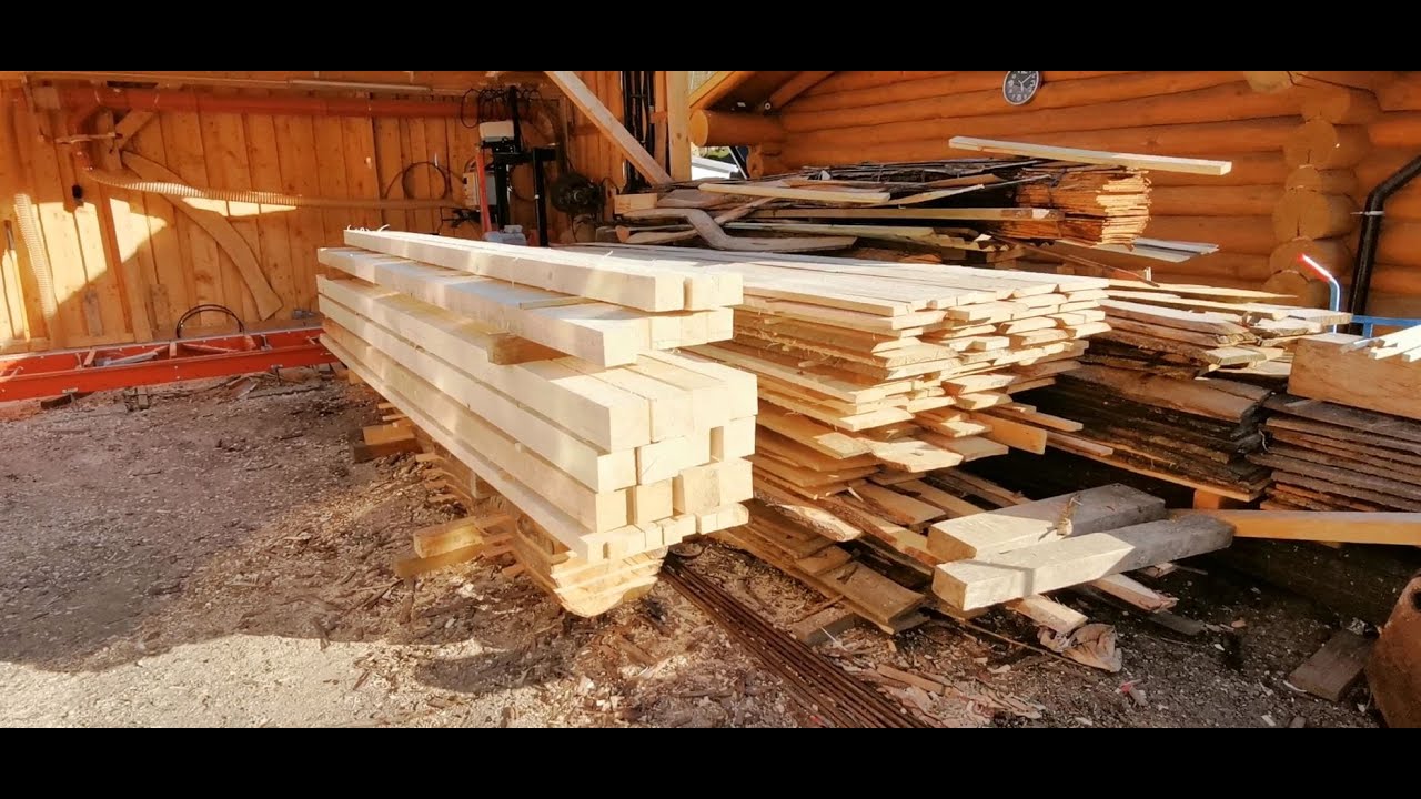 Kanth&ouml;lzer, Balken und Schwartenbretter s&auml;gen mit dem S&auml;gewerk von Woodmizer - inkl. Absauganlage 2
