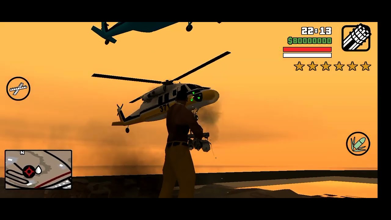 10 minutes of helicopter crash | Sa-Aztecas } GTA SA #gtasanandreas #sanandreas #shorts 