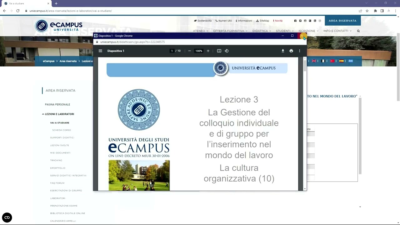 Come seguire le lezioni di una materia su Ecampus | Tutorial |  Consorzio Universitario Unigalileo