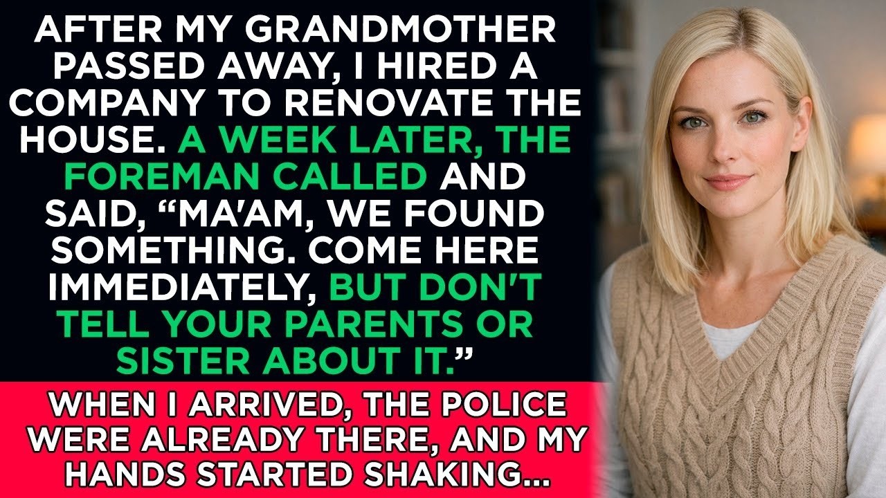 After my grandmother passed away, I hired a company to renovate the house
