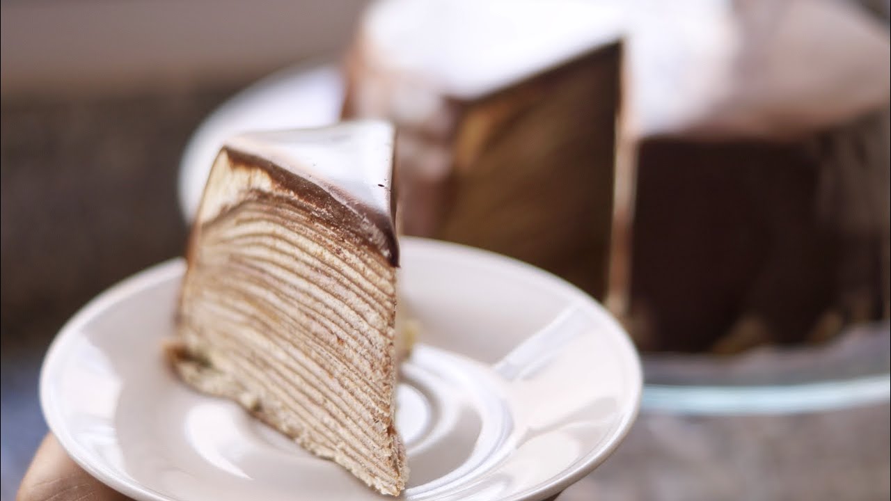 ¡Pastel de Crepas de Chocolate y Frambuesa! 🍰 (Fácil) - Francisca Mejía