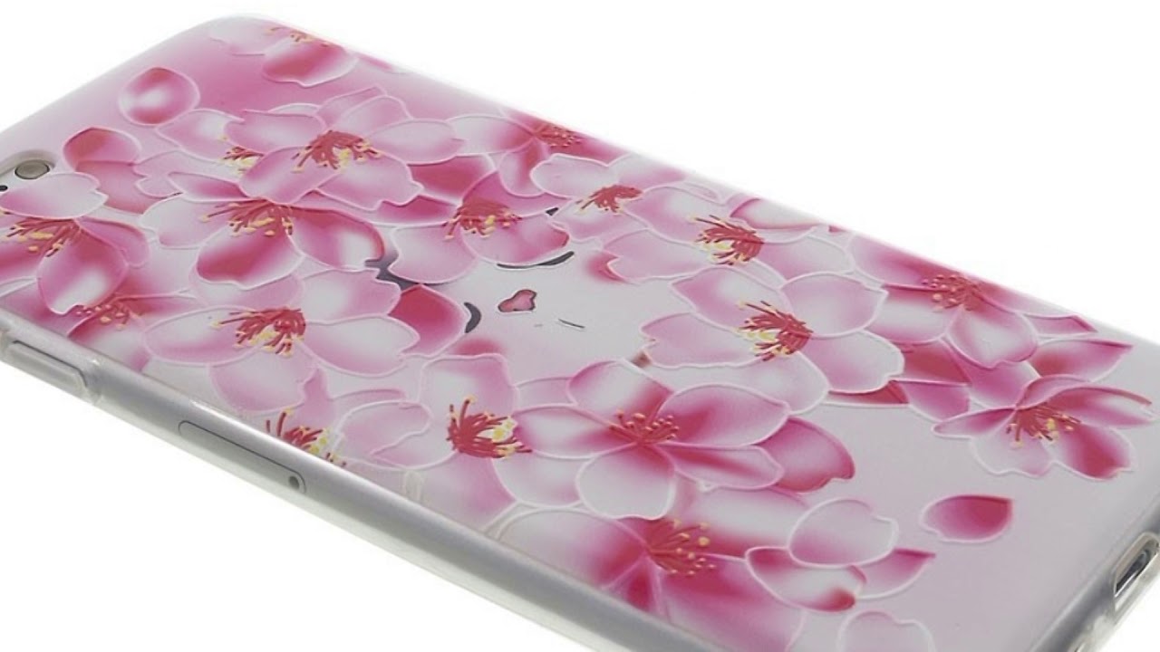 Coque iPhone 8 et iPhone 7 silicone souple peach flowers