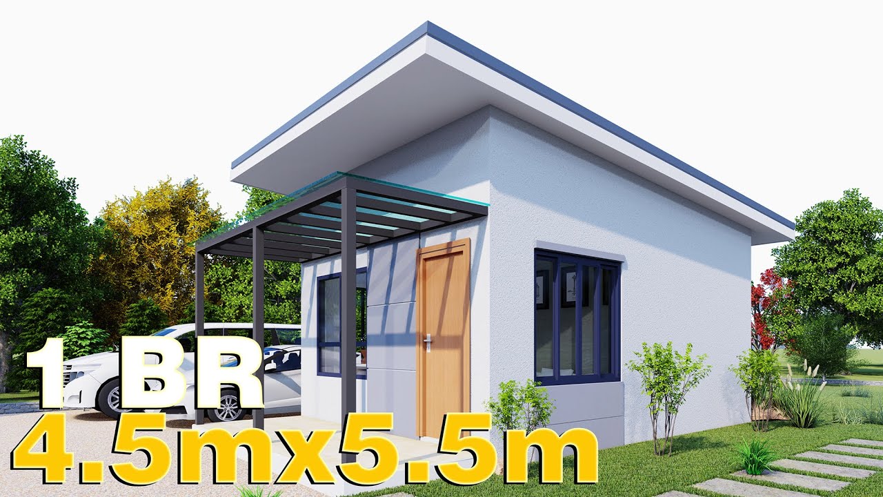 Small House Design 4.5x5.5 (25 SQM) Full Plan