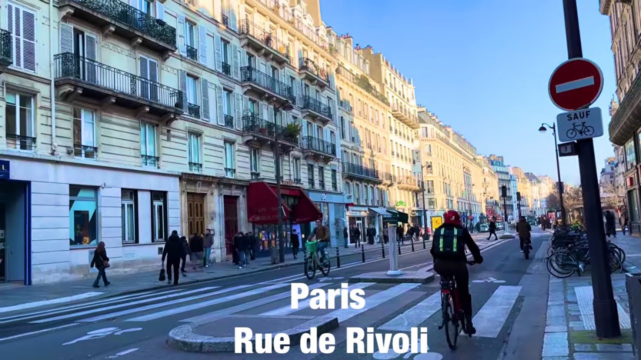 Paris city walks   Rue de Rivoli   Paris,France 4K