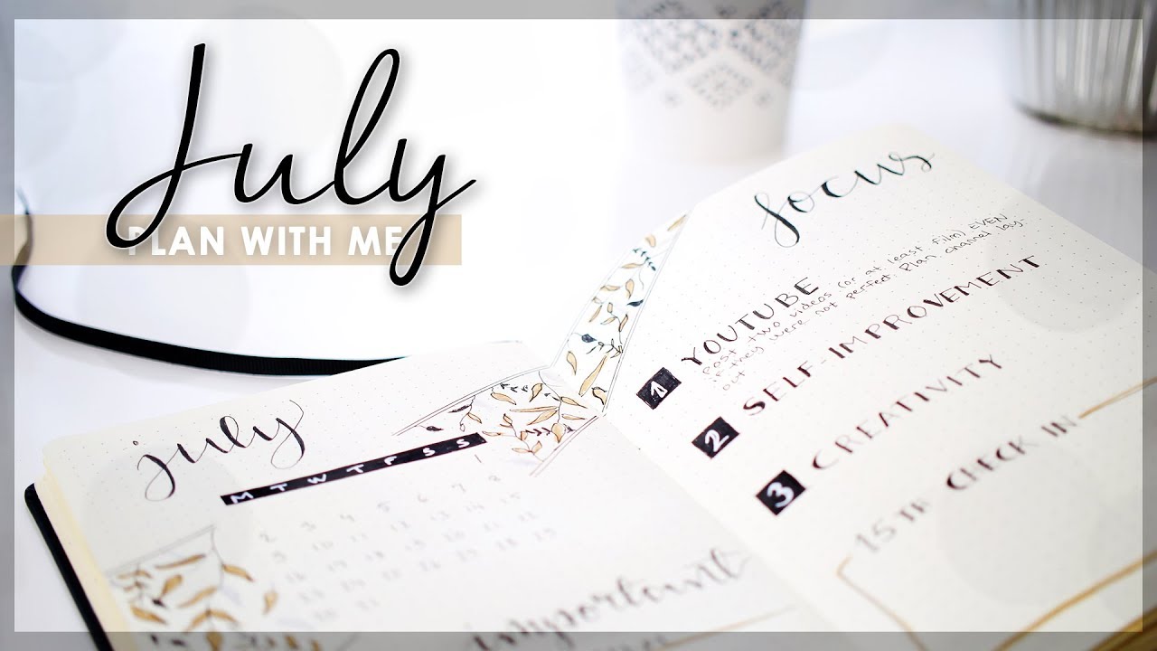 July 2018 Plan With Me | Bullet Journal Monthly Setup