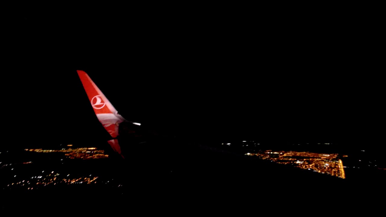 Landing at Cairo Intl Airport from Istanbul Intl Airport Turkish Airline