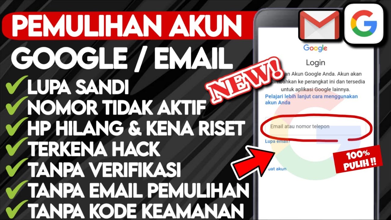 CARA MEMULIHKAN AKUN GOOGLE LUPA SANDI & NOMOR HP HILANG -  MENGEMBALIKAN AKUN EMAIL TERBARU 2026