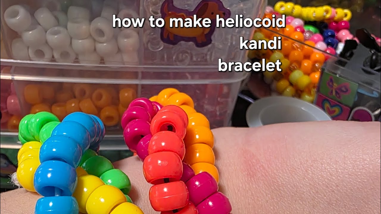 How to make heliocoid kandi bracelet tutorial ✨️ 