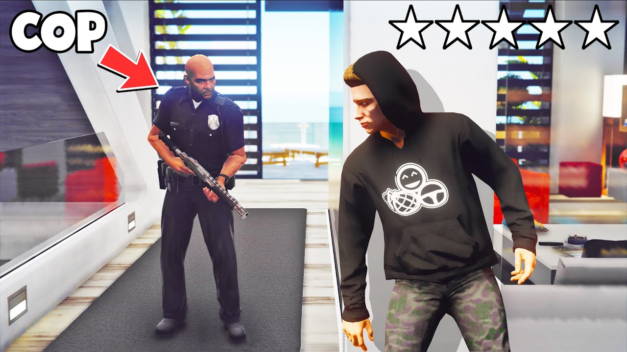 Можно ли ОТСЛЕЖАТЬСЯ от копов в своем доме в GTA 5?!