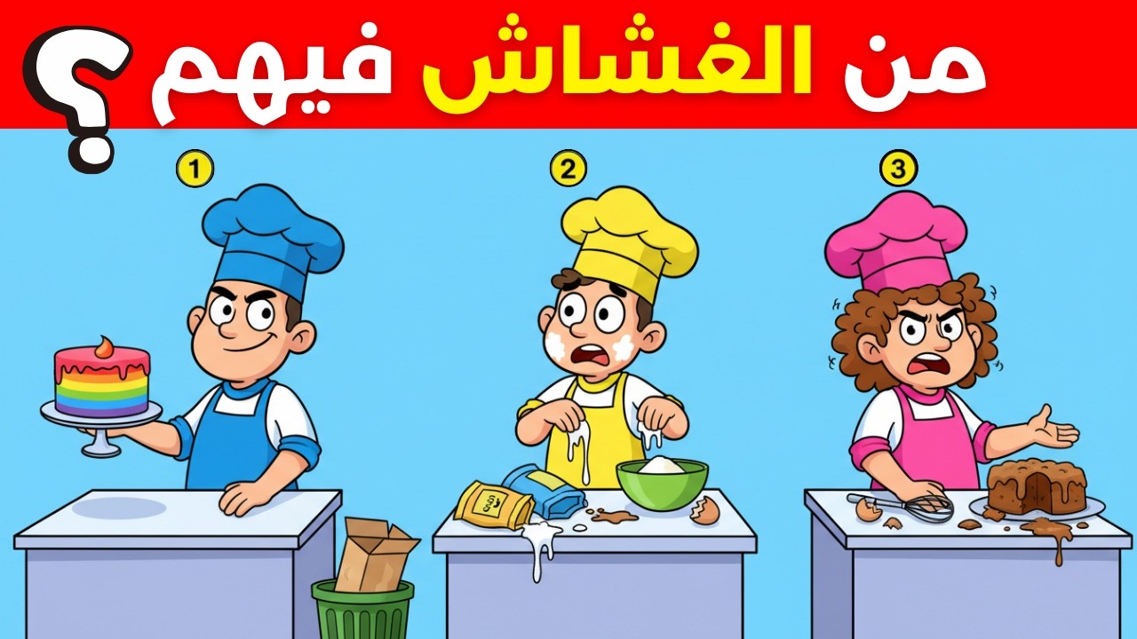 ألغازللأذكياء فقط | 15 مستوى من الألغاز المحيرة🧠 من الغشاش فيهم؟ 🔥