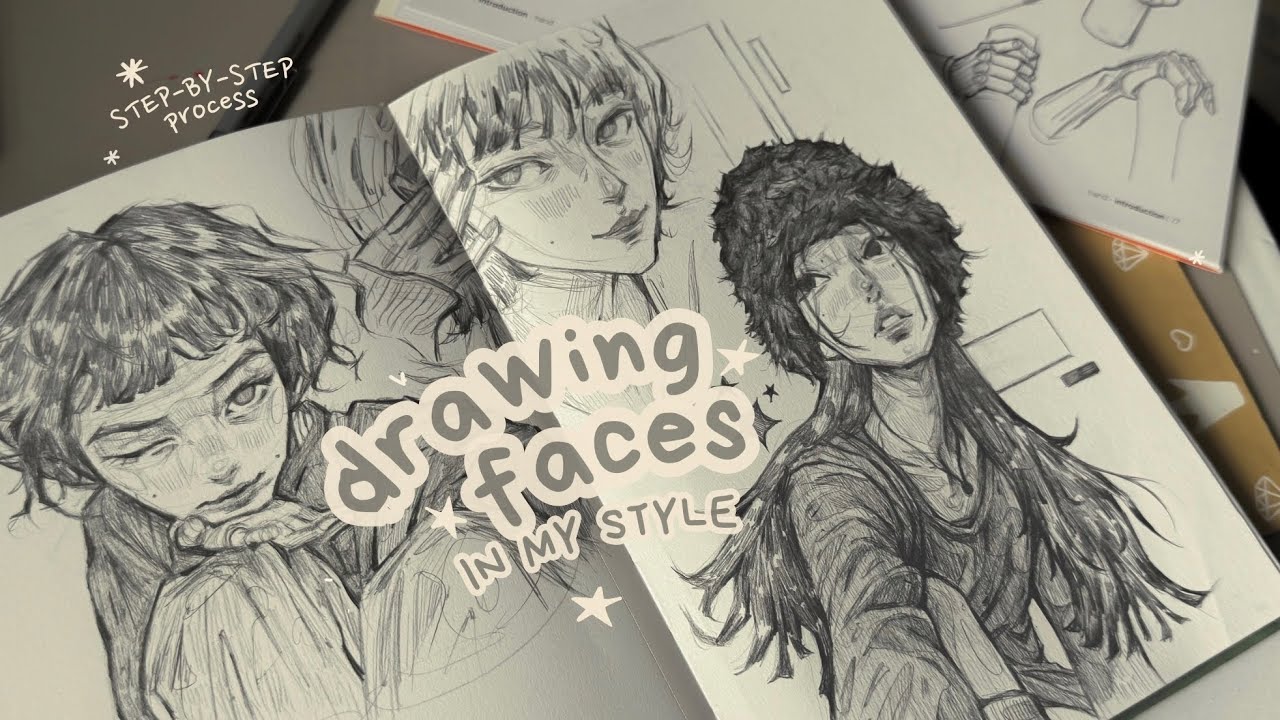 how I draw faces in my style  ๋࣭࣪⭑