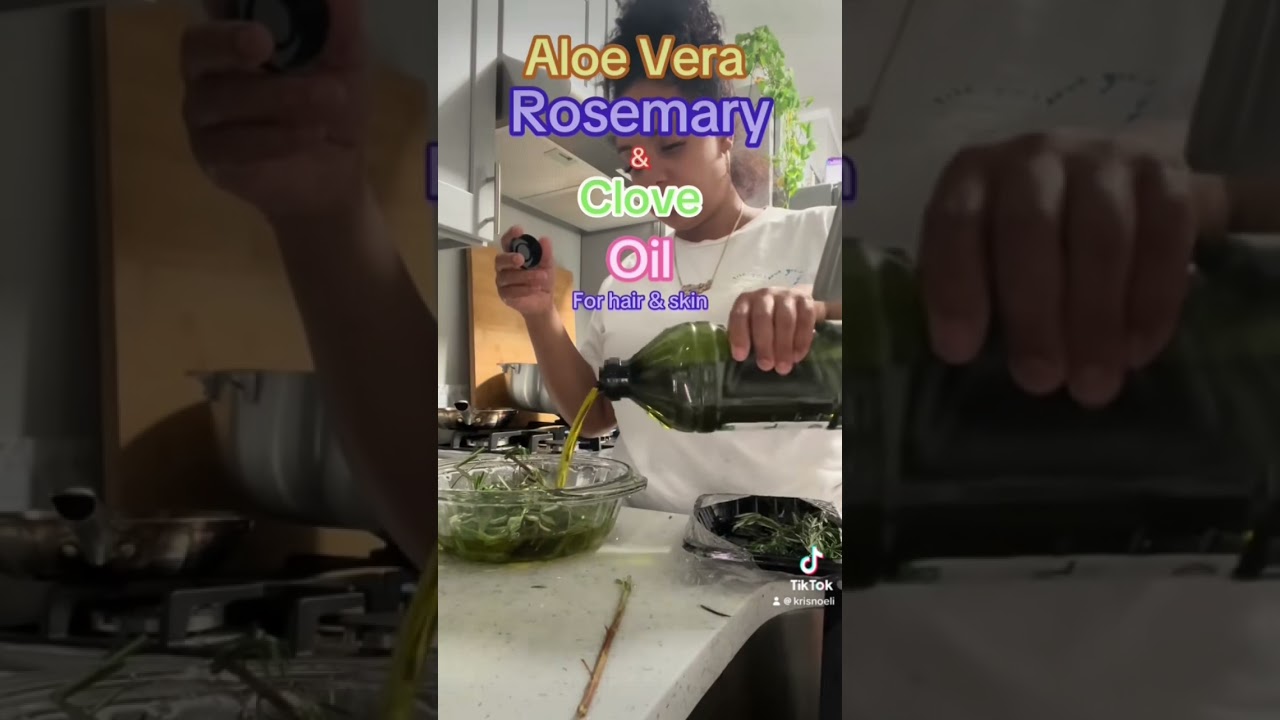 The best infused oil 💁🏽&zwj;♀️❤️ #aloevera #cloveoil #rosemary