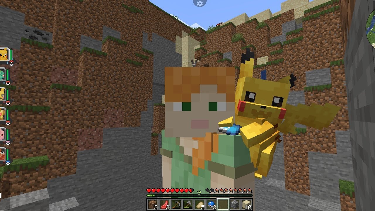Finally I found Pikachu in cobblemon mod in minecraft 🔥