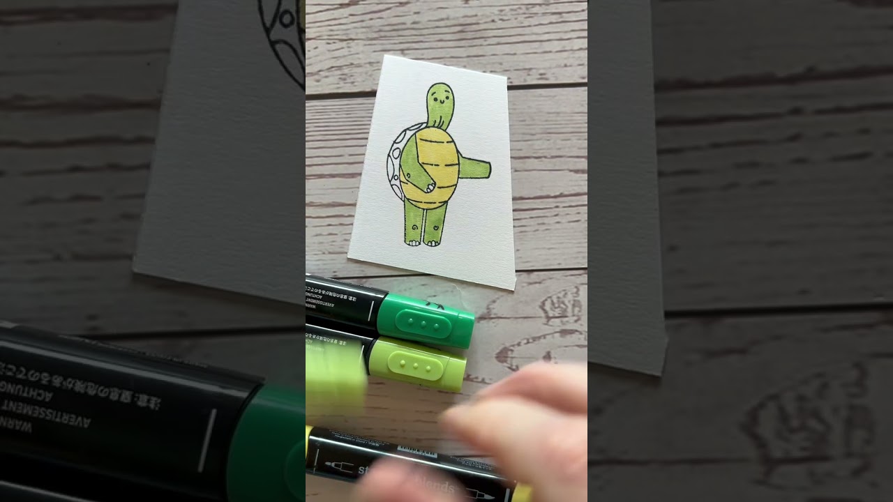 Turtle-y Cute! See the rest of the Fun Fold Card on my papermadeprettier YouTube  🐢#stampinup