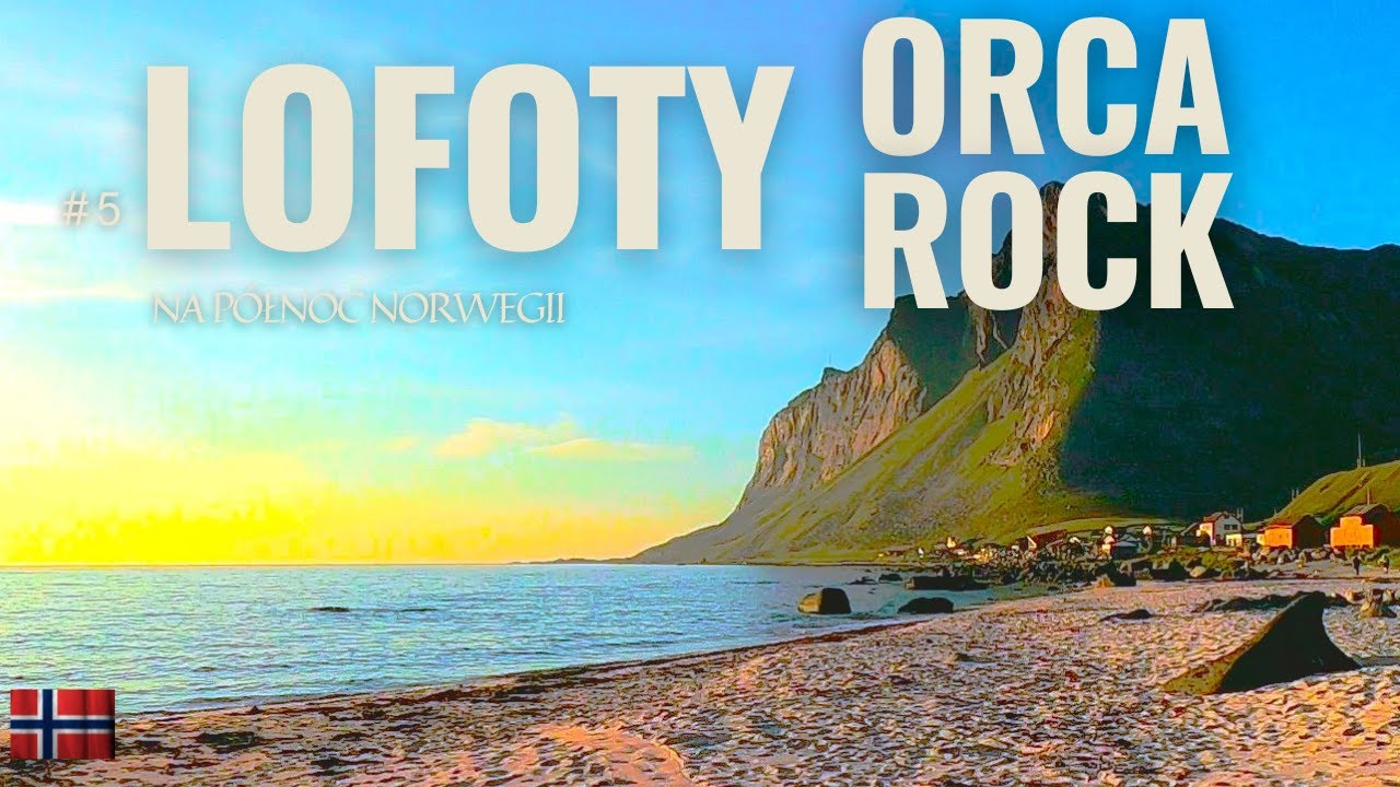 Jedna z najromantyczniejszych plaż na LOFOTACH. VIKTEN ostatnia wioska na wyspie Flakstad. ORCA ROCK