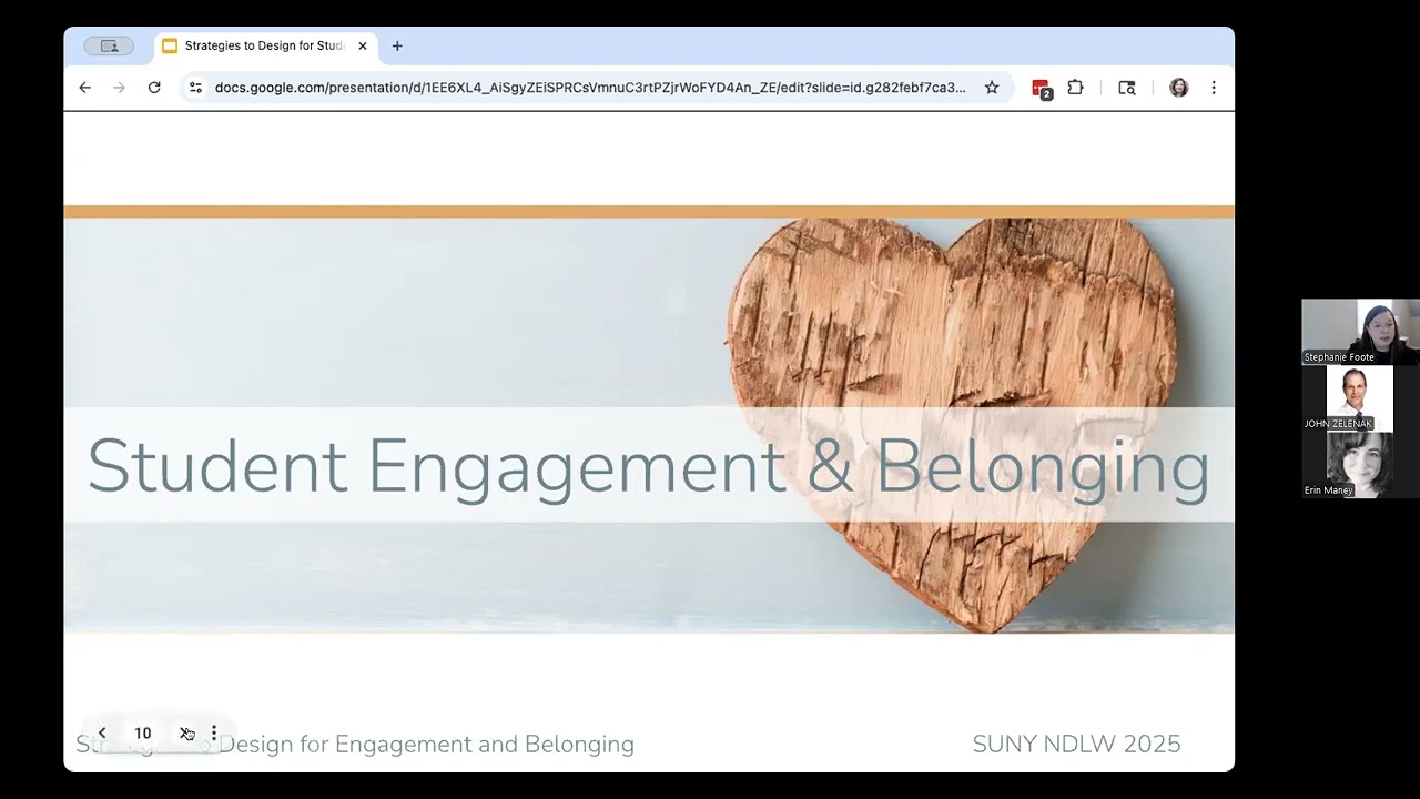 NDLW 2025: Strategies to Design for Student Engagement and Belonging in Online Courses