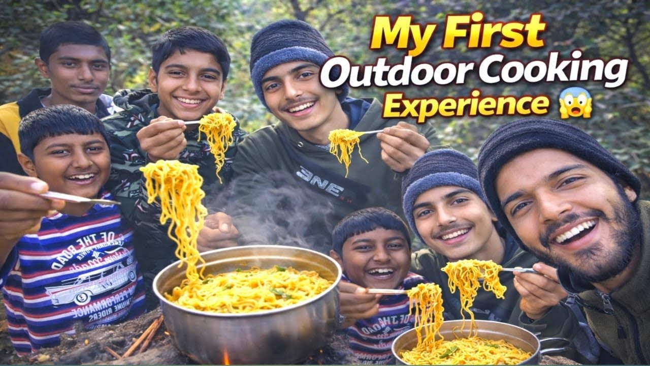 First Time Outdoor Cooking😍 | RJ RAJ VLOGS