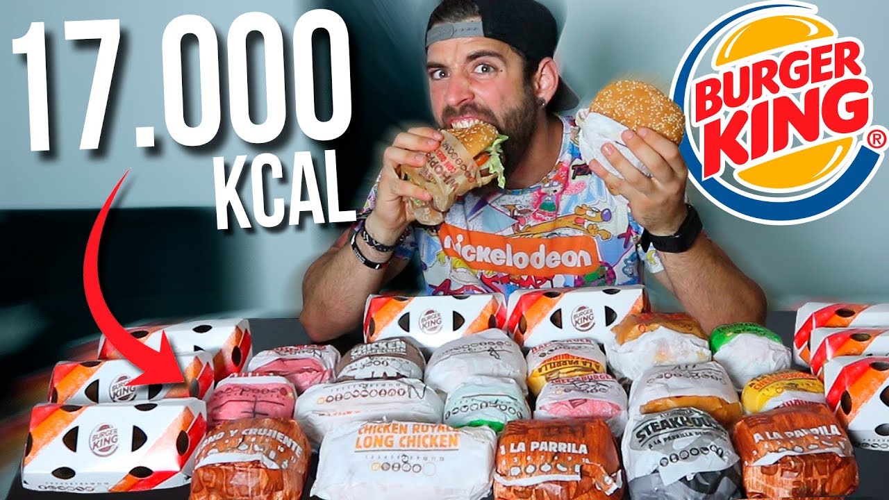 ME COMO TODOS LOS PRODUCTOS DE BURGER KING DE UNA VEZ (17.000 KCAL)