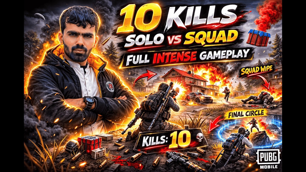 10 Kill Clutch Game 💥 PUBG Mobile Full Gameplay
