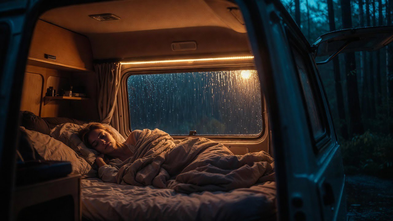 Rainy Car Camping Night | Calm Ambience for Sleeping 4K