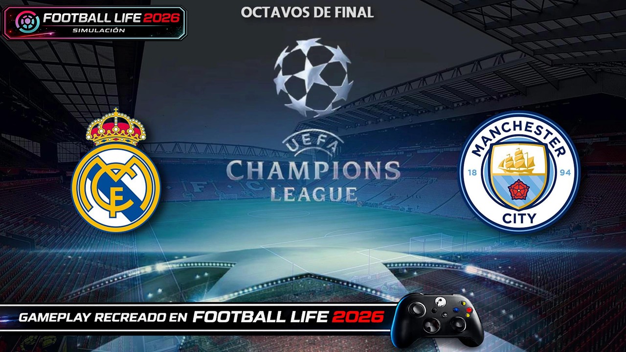 PES21 - UEFA Champions League 25/26 | OCTAVOS IDA | ⚪ Real Madrid 🆚 🔵 Manchester City | FUMA