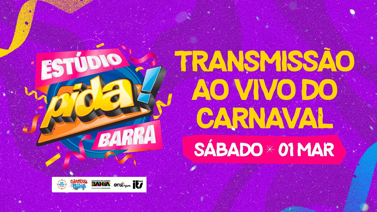 SÁBADO DE CARNAVAL AO VIVO (CARNAVAL DE SALVADOR 2025) - ESTÚDIO PIDA! BARRA