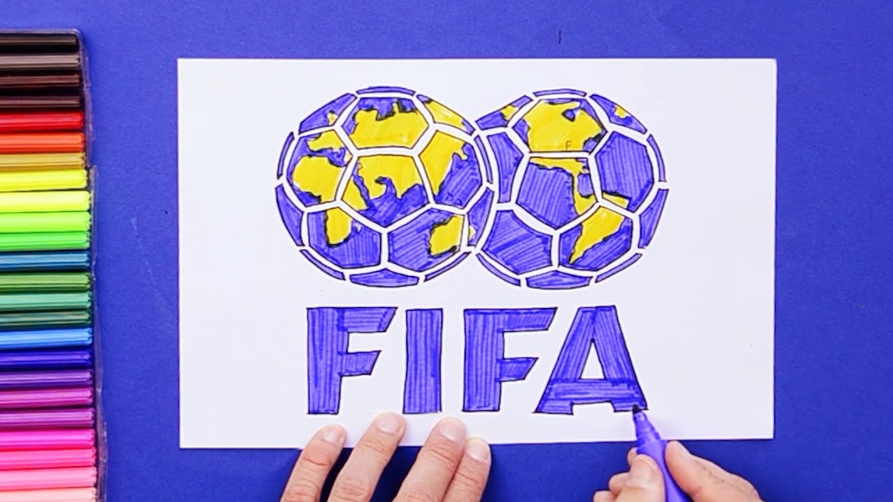 How to draw FIFA logo