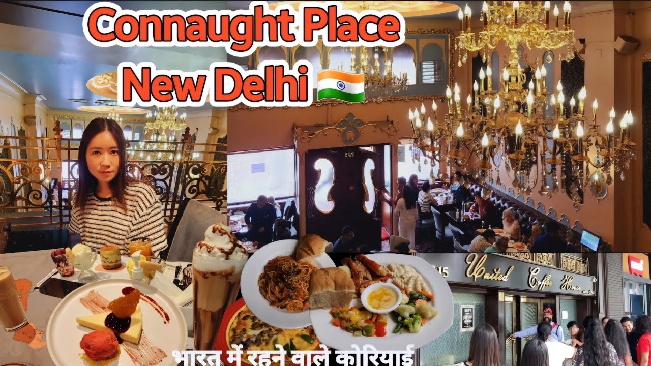 SUB)INDIA VLOG 🇮🇳Connaught Place(The Big Chill🍝🍕,United Coffee House☕️🍰)Korean in India