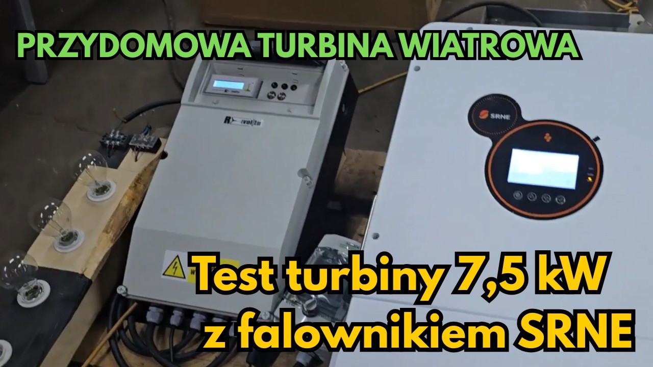 Test Mocy! Turbina 7,5 kW i Falownik SRNE – Ile wyciągnie przy 260 obrotach? 🌬️⚡